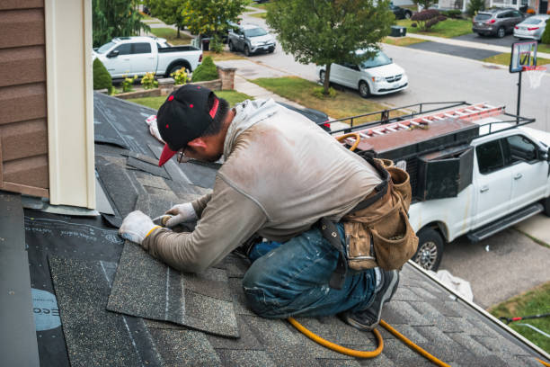 Professional Roofing technician working in Alberta, MN